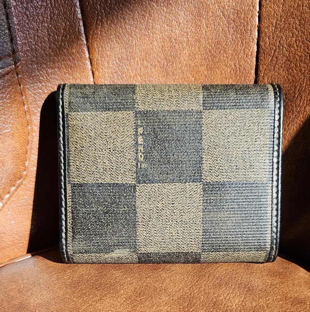Fendi Tri-Fold Pequin Small Wallet